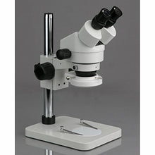 Load image into Gallery viewer, 7X-45X Stereo Binocular Microscope with 14&quot; Pillar Stand &amp; 64-LED Ring Light
