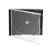 Load image into Gallery viewer, Maxtek 10.4 mm Standard Single Clear CD Jewel Case with Assembled Black Tray, 50 Pack
