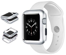 Load image into Gallery viewer, 40mm Case, Nakedcellphone [Silver] Magnetic Snap-On Aluminum Cover with Polished Chrome Bezel for Apple iWatch (Series 4, Size 40mm)
