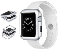 40mm Case, Nakedcellphone [Silver] Magnetic Snap-On Aluminum Cover with Polished Chrome Bezel for Apple iWatch (Series 4, Size 40mm)