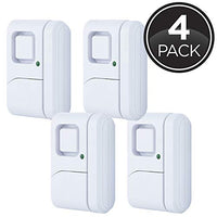 GE Personal Security Window/Door, 4-Pack, DIY Protection, Burglar Alert, Wireless, Chime/Alarm, Easy Installation, Ideal for Home, Garage, Apartment, Dorm, RV and Office, 45174, 4 Pack, Other, 4