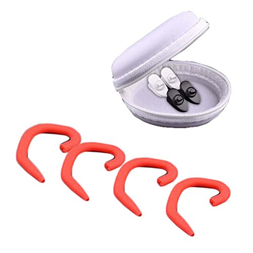 DRAGON SONIC Earhook Sport Earhook/Headphones Cable Hang for Sport Set of 4-Red