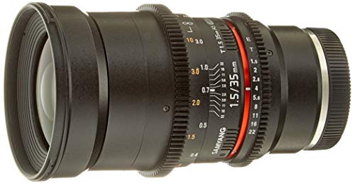 Samyang 35 mm T1.5 VDSLR II Manual Focus Video Lens for Sony E-Mount Camera