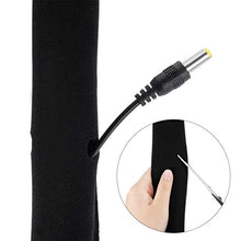 Load image into Gallery viewer, Aexit Neoprene Cable Electrical equipment Management Sleeves Wrap Flexible Cord Cover Reversible Black White 1M Length

