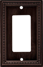 Load image into Gallery viewer, Brainerd 64405 Beaded Single Decorator Wall Plate / Switch Plate / Cover, Venetian Bronze
