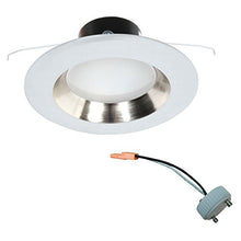 Load image into Gallery viewer, GU24 Adaptable LED Satin Nickel Reflector Retrofit Trim for 5 or 6 Inch Recessed Cans
