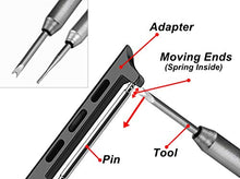 Load image into Gallery viewer, Silver Color Pair Adapters Lugs Connectors with Spring Bar Pin &amp; Tool Compatible with Apple Watch 38mm All Series SE 6 5 4 3 2 1 Band Strap Replacement- Fits up to 20mm Watch Straps

