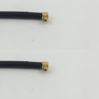 12 inch RG188 MMCX MALE ANGLE to MMCX MALE ANGLE Pigtail Jumper RF coaxial cable 50ohm Quick USA Shipping