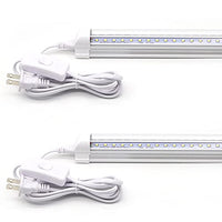 KALINA T8 V-Shape Integrated Single Fixture, 2FT Led Tube Light, 1680lm, 6000k White, 15W, Utility Shop Light, Ceiling and Under Cabinet Light, Corded Electric with Built-in ON/Off Switch (Pack of 2)