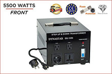 Load image into Gallery viewer, Dynastar Step Up &amp; Step Down Voltage Converter and Transformer, 110-220 to 220-240 Volts; Heavy Duty, Extra Durable Lifetime Coil, 5-Year-Warranty, 5500 Watts
