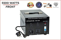 Dynastar Step Up & Step Down Voltage Converter and Transformer, 110-220 to 220-240 Volts; Heavy Duty, Extra Durable Lifetime Coil, 5-Year-Warranty, 5500 Watts