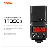 Load image into Gallery viewer, Godox Mini Speedlite TT350O Camera Flash TTL HSS GN36 Compatible for Olympus/Panasonic Mirrorless DSLR Camera
