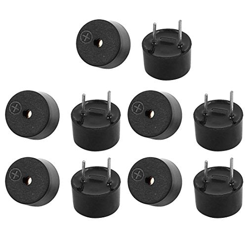 Aexit 10Pcs 3V Security & Surveillance Miniature Active Buzzer Magnetic Long Continous Beep Tone 9mm Horns & Sirens x 5.5mm
