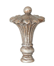 Load image into Gallery viewer, B&amp;P Lamp Royal Style Finial, Nickel, 3 5/8 in Ht, 1/4-27 Tap
