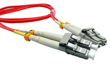 Load image into Gallery viewer, 3 Meter Multimode Duplex Fiber Optic Cable (50/125) - LC to LC - Orange
