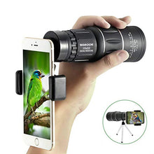 Load image into Gallery viewer, Monocular Telescope 16X52 High Power Monocular Spotting Scopes with Cell Phone Tripod and Adapter Mount Waterproof Multi-Coated Optical Glass Lens,HD BAK4 Prism Lens for Smartphone Adult Bird Watching
