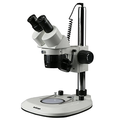 10X-30X Super Widefield Pillar Stand Stereo Microscope with Top & Bottom LED Lights
