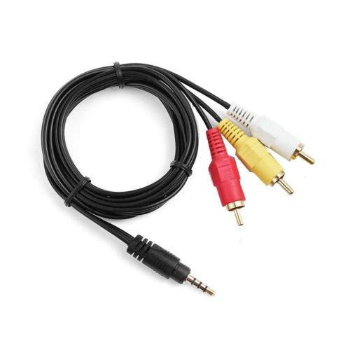 3.5mm to 3RCA AV A/V Audio Video TV Cable/Cord/Lead for Toshiba Camcorder Camera