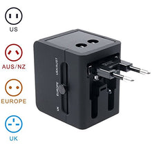 Load image into Gallery viewer, CRAZY AL&#39;S CA613(1A) Worldwide Universal International Travel Adapter, with 2 USB Charging Ports &amp; Universal AC Socket,Suitable for Apple, Samsung, Sony, BlackBerry, HTC,etc. White
