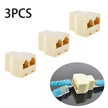 Load image into Gallery viewer, Binky 3PCS 3 Port RJ45 LAN Ethernet Splitter Connector Adapter for CAT5 CAT6 LAN Ethernet Socket Splitter Connector Adapter
