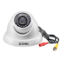 ZOSI 1080P Full HD 4-in-1 TVI/CVI/AHD/CVBS Security Camera 1920TVL Outdoor Indoor Day Night Surveillance CCTV Dome Camera for HD-TVI, AHD, CVI, and CVBS/960H Analog DVR System(White)