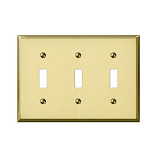 Load image into Gallery viewer, Polished Brass Stamped Switch Wall Plate
