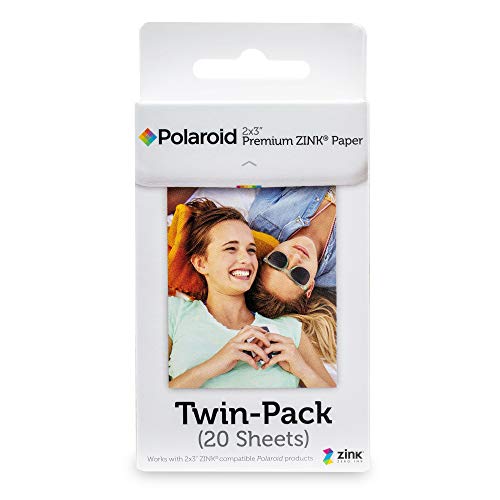 Zink Polaroid 2x3? Premium Zink Zero Photo Paper 20-Pack - Compatible with Polaroid Snap/SnapTouch Instant Print Digital Cameras & Polaroid Zip Mobile Photo Printer
