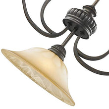 Load image into Gallery viewer, Golden Lighting 7116-10 LC Mayfair Linear Pendant, 42 in. W x 12 in. D x 21.5 in. H, Leather Crackle
