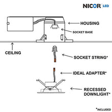 Load image into Gallery viewer, NICOR Lighting 6 inch White Square LED Recessed Downlight in 3000K (DQR6-10-120-3K-WH-BF)
