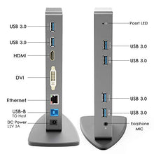 Load image into Gallery viewer, Wavlink USB 3.0 &amp; USB C Universal Docking Station for Laptop, Dual Video Monitor Display HDMI, DVI &amp; VGA, Gigabit Ethernet, Audio, 6 USB 3.0 Ports
