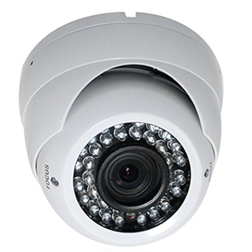 SPT INS-D1200W Outdoor 3 Axis IR Dome Camera, 1000TVL 2.8mm to 12mm Varifocal Lens, 36 Pieces LED (White)