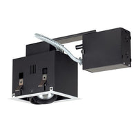 Jesco Lighting MGRP20-1SB Modulinear Directional Lighting for Remodeling, Double Gimbal PAR20 1-Light Linear, Black Interior with Silver Trim