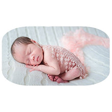 Load image into Gallery viewer, Coberllus Newborn Boy Girl Photography Props Newborn Wraps Baby Photo Shoot Outfits Wrap Lace Yarn Cloth Blanket (Snow Bud Color), 0-12 months
