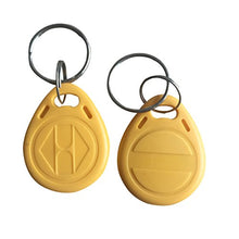 Load image into Gallery viewer, YARONGTECH-125khz rewritable writable T5577 Yellow RFID Keychain tag for Hotel key-10pcs
