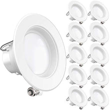 Load image into Gallery viewer, Sunco Lighting 10 Pack 4 Inch LED Recessed Downlight, Baffle Trim, Dimmable, 11W=40W, 3000K Warm White, 660 LM, Damp Rated, Simple Retrofit Installation - UL + Energy Star
