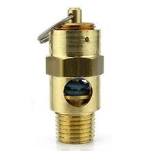 Load image into Gallery viewer, New 1/4&quot; ASME Brass Safety relief Valve 60 PSI American made Compressed air pop off valve
