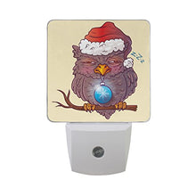Load image into Gallery viewer, Naanle Set of 2 Christmas Owl Santa Hat Blue Ball Sweet Dreams Tree Auto Sensor LED Dusk to Dawn Night Light Plug in Indoor for Adults
