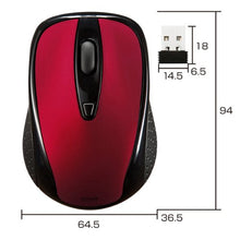 Load image into Gallery viewer, Sanwa ultra-compact receiver wireless optical mouse Red MA-WH121R
