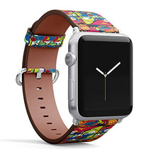 Load image into Gallery viewer, S-Type iWatch Leather Strap Printing Wristbands for Apple Watch 4/3/2/1 Sport Series (38mm) - Dinosaurs Comic pop Art Style?

