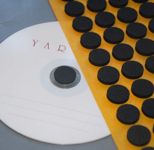 Aso CD DVD Foam Hub Spider Holders Self Adhesive Sticky Dots Studs 1000 pcs (Black)