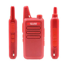 Load image into Gallery viewer, Mini Hand-held 2 Way Radio WLN KD-C1 Portable Walkie Talkie UHF400-470MHz Red Color+ Desktop Charger
