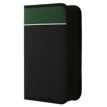 Load image into Gallery viewer, RoyalCraft TM CD Wallet, 96 Capacity CD Holder Case in Black/Green, Nylon.
