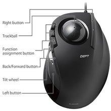 Load image into Gallery viewer, Elecom Wired Index Finger Operation Trackball Mouse, Ergonomic Design, 2.4 G Hz, 8 Buttons/Black/M Dt2
