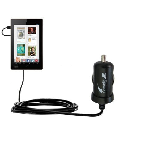 Gomadic Mini 10W Car/Auto DC Charger Designed for The Kobo Arc 7 / Arc 7 HD Brand Power Sleep Technology - Designed to Last with TipExchange Technology