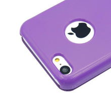 Load image into Gallery viewer, Gearonic PU Leather Slim Flip View Case Smart Cover Back Cover for iPhone 5C - Non-Retail Packaging - Purple
