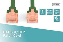 Load image into Gallery viewer, DIGITUS CAT 6 U-UTP Patch Cable, 3m, Network LAN DSL Ethernet Cable, LSZH, Copper, AWG 26/7, Green
