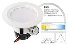 Load image into Gallery viewer, TORCHSTAR 4 inch Dimmable Recessed LED Downlight, 10W (85W Equivalent), Energy Star, 2700K Soft White, 850lm, Retrofit LED Recessed Lighting Fixture, 5 Years Warranty
