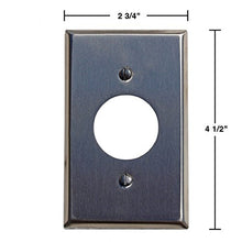 Load image into Gallery viewer, Switchplate Brushed Stainless Steel 1 Receptacle| Renovator&#39;s Supply
