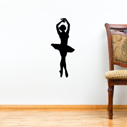 Ballerina Dancing Silhouette Quote Vinyl Decal Matte Black Decor Decal Skin Sticker Laptop