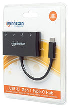 Load image into Gallery viewer, Manhattan 4-Port USB 3.0 Hub  with 5 Gbps Data Transfer, 1A Mobile Device Charging, 8 inch Cable  Compatible with PC, MacBook, Mac Pro, Mac mini, iMac, Surface Pro, Flash Drive - 162746
